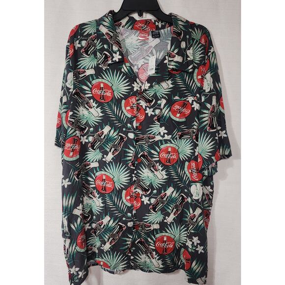 Coca cola collared button down short sleeve shirt size XL - Picture 5 of 6